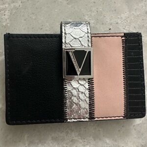 Victoria's Secret Black, Pink, and Silver Card Holder